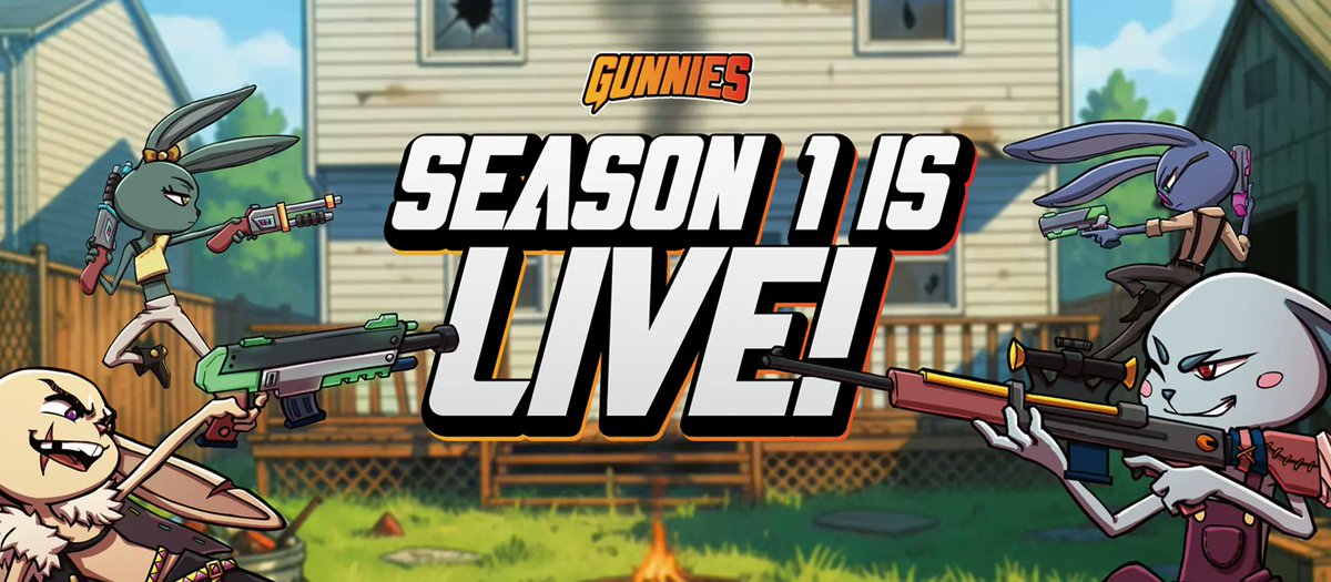 The wait is finally over! Gunnies Season 1 has… Arrived.

Expect explosions, traps, zombunnies, and betrayal. So much betrayal. 🐰🔫

Shoot your way up the leaderboard to grab a share of the $3,000 reward pool. 💰

It’s chaotic, it's explosive and it’s full of prizes. 💥

Get