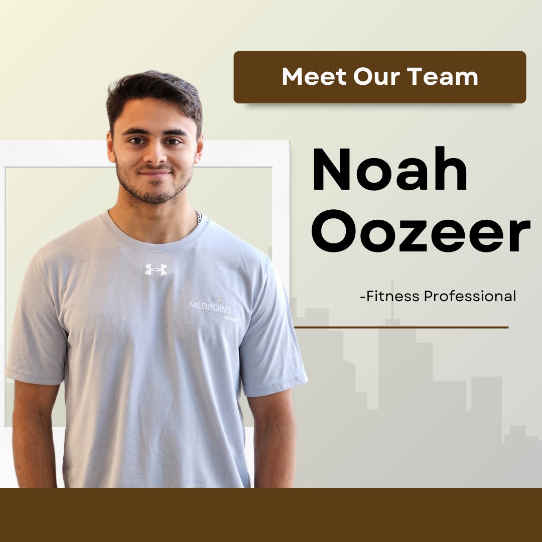 Meet Noah, one of our fitness professionals! 👋 At Medpoint, get expert personal training from kinesiologists, tailored to your lifestyle and built for real, lasting results. No quick fixes, we’ll work to develop sustainable changes for life changing results. 💪