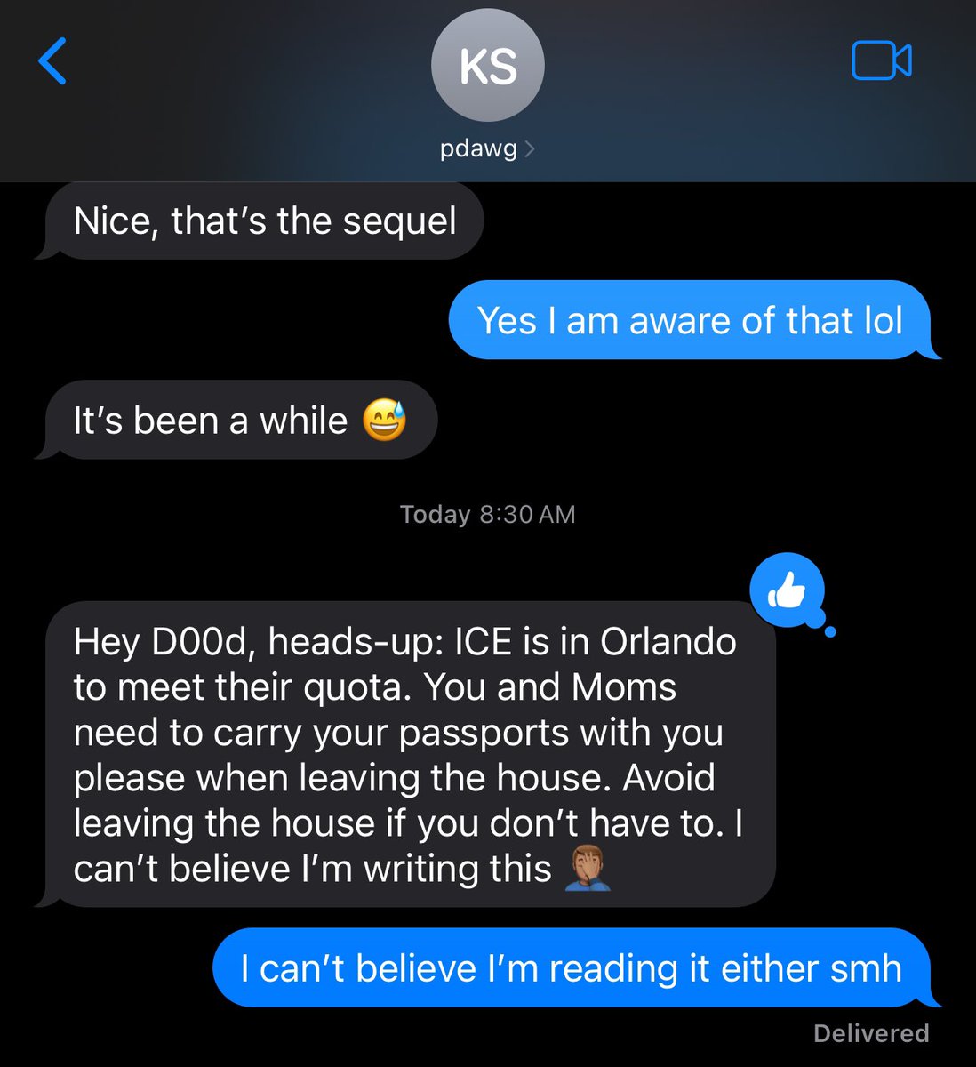 Woke up 2 the most insane message think I’ve ever gotten from my oldest brother while visiting my elderly mom…what a time 2b alive after 30 yrs of being a USA citizens &amp; we are still not safe in amerikkka but yah racism is a ting of the past right smdh 😾 #footprint 👁️