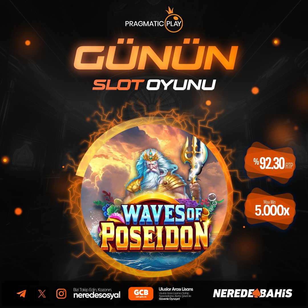⚡🌊 GÜNÜN SLOT OYUNU SAHNEDE! 🌊⚡

👑 WAVES OF POSEIDON 👑
Denizlerin tanrısı Poseidon kazanç kapılarını açıyor! 🔱💥
Şimşekler çakıyor ⚡ dalgalar yükseliyor 🌊 büyük kazançlar seni bekliyor!

🎯 %92.30 RTP
💎 Max Win: 5.000x

🔥 Pragmatic Play kalitesiyle
💰 Şansını dene,