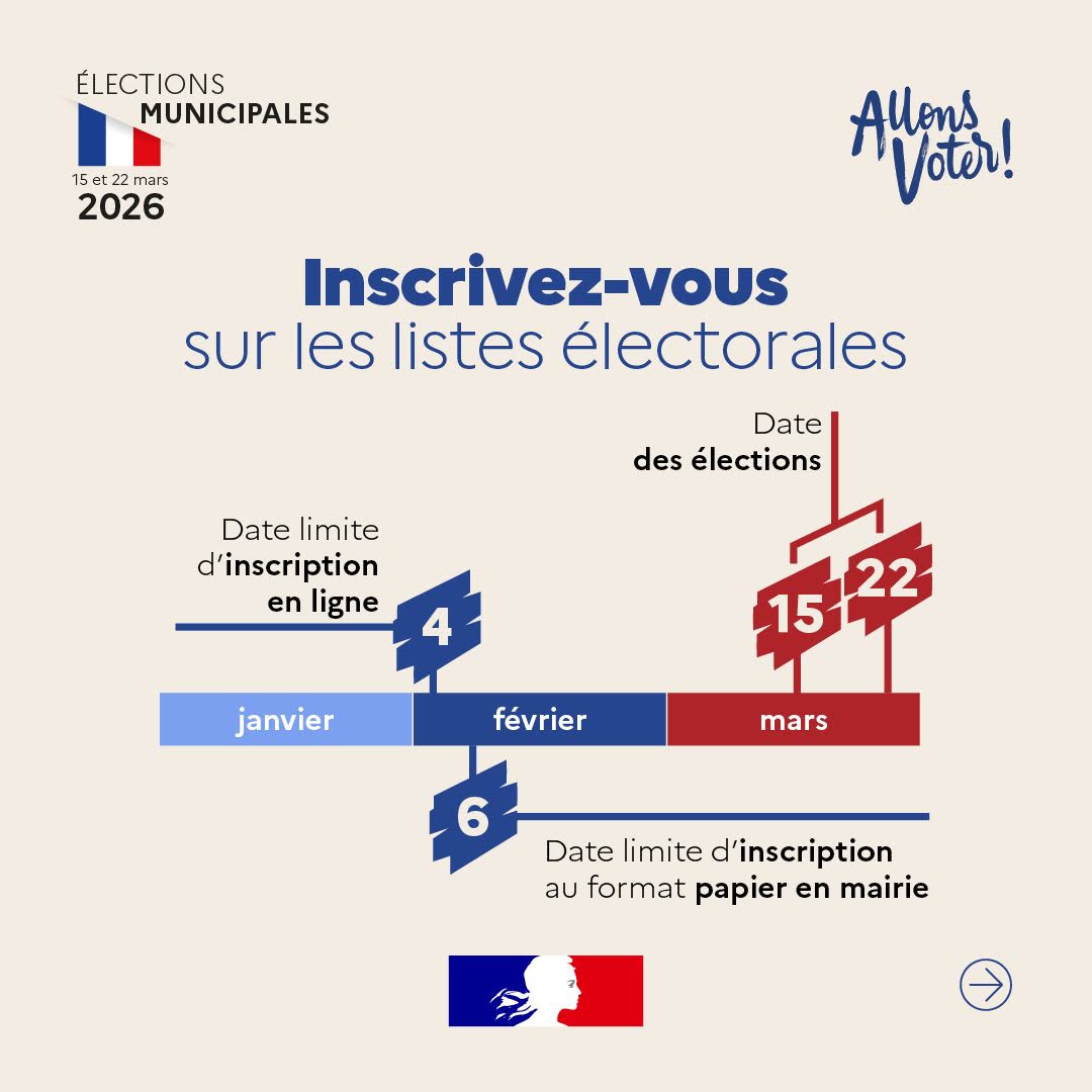 Image de Préfet du Doubs - #Municipales2026
🗳️ Êtes-vous bien inscrits sur les listes électorales de votre commune ?
⌛ Pour