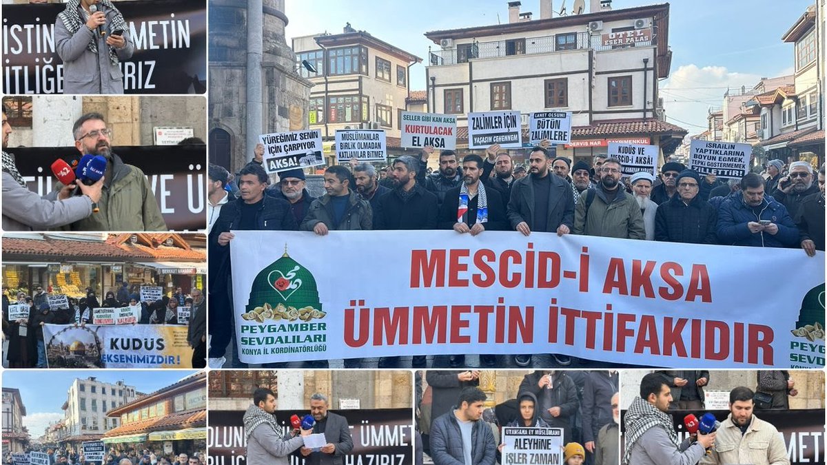 Bugün (16 Ocak), Dünya Kudüs Haftası münasebetiyle Aziziye Camii’nde, cuma namazı çıkışında gerçekleştirilen basın açıklamasına ait görüntüler.