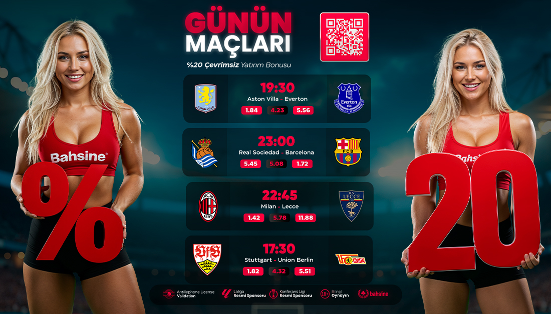 💃Futbolun ritmi kadar güvenli bir bahis deneyimi: #Bahsine! 🧐Favorinizi seçin, stratejinizi uygula!

#AstonVilla #Everton #LaLiga #RealSociedad #Barcelona #Milan #Lecce #Bundesliga #Stuttgart #UnionBerlin

👑Telegram: bit.ly/bhstelegram
👍Giriş: bit.ly/bhssosyal