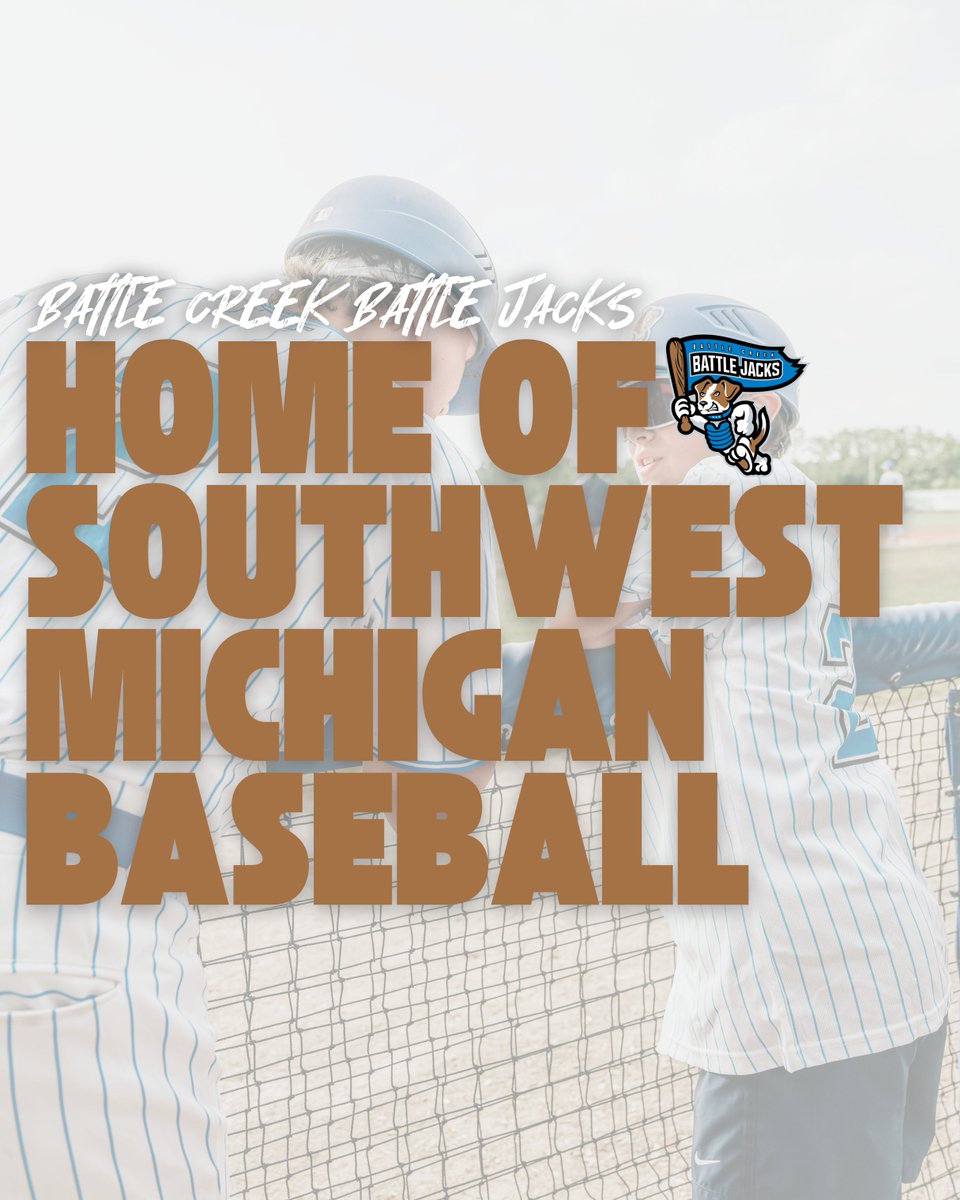 Beginning in 2026: Battle Creek Battle Jacks, Home of Southwest Michigan Baseball.

Built on legacy. 
Powered by community.
Welcome home. ⚾️️

👉Read about it northwoodsleague.com/battle-creek-b…

#BattleJacksBaseball #HomeofSouthwestMichiganBaseball