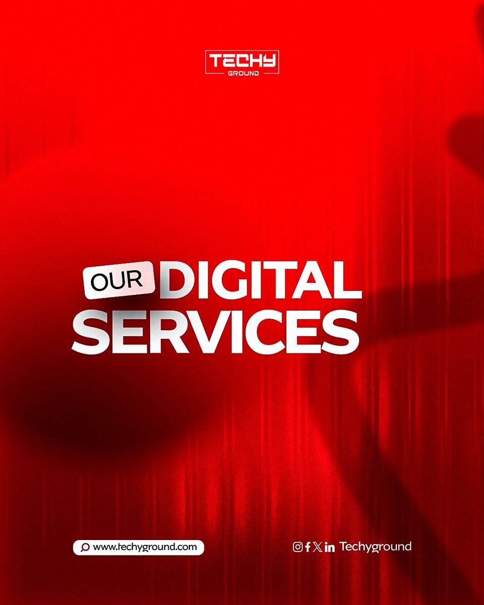 Techyground1's tweet photo. These are the digital services helping businesses scale faster &amp; smarter

Which one do you need right now? 👇

🎯 WEBSITE DESIGN
🎯 FUNNEL BUILDING 
🎯 CUSTOM SOFTWARE 
🎯 AI AUTOMATION 
🎯 EMAIL MARKETING &amp; GRAPHICS DESIGN

#Techyground# #digitalservice# #ghl# https://t.co/GXHogNYqTH