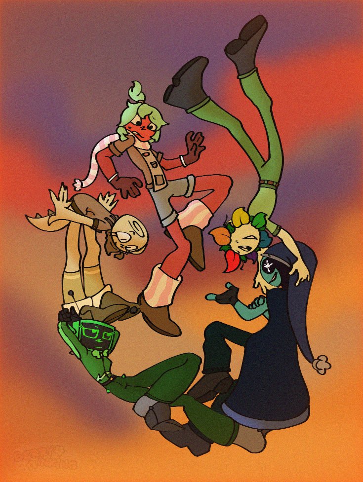 Dandydan_inker's tweet photo. The Mains! 
I might have forgotten pebble bc his too difficult for me dawg💔. 
#art #dandysworld #dandysworldfanart https://t.co/Mnb2ZjsByz