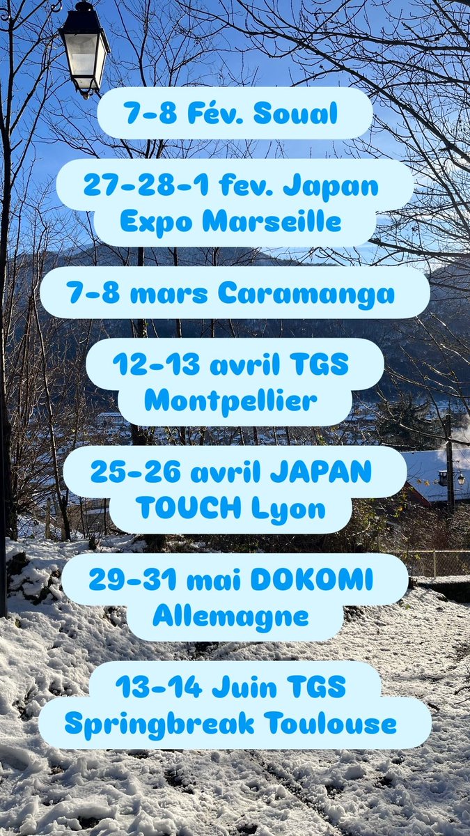 Tu veux me retrouver sur mon stand en 2026? 
Voici les premières dates des conventions ou j’exposerais ♥️✨