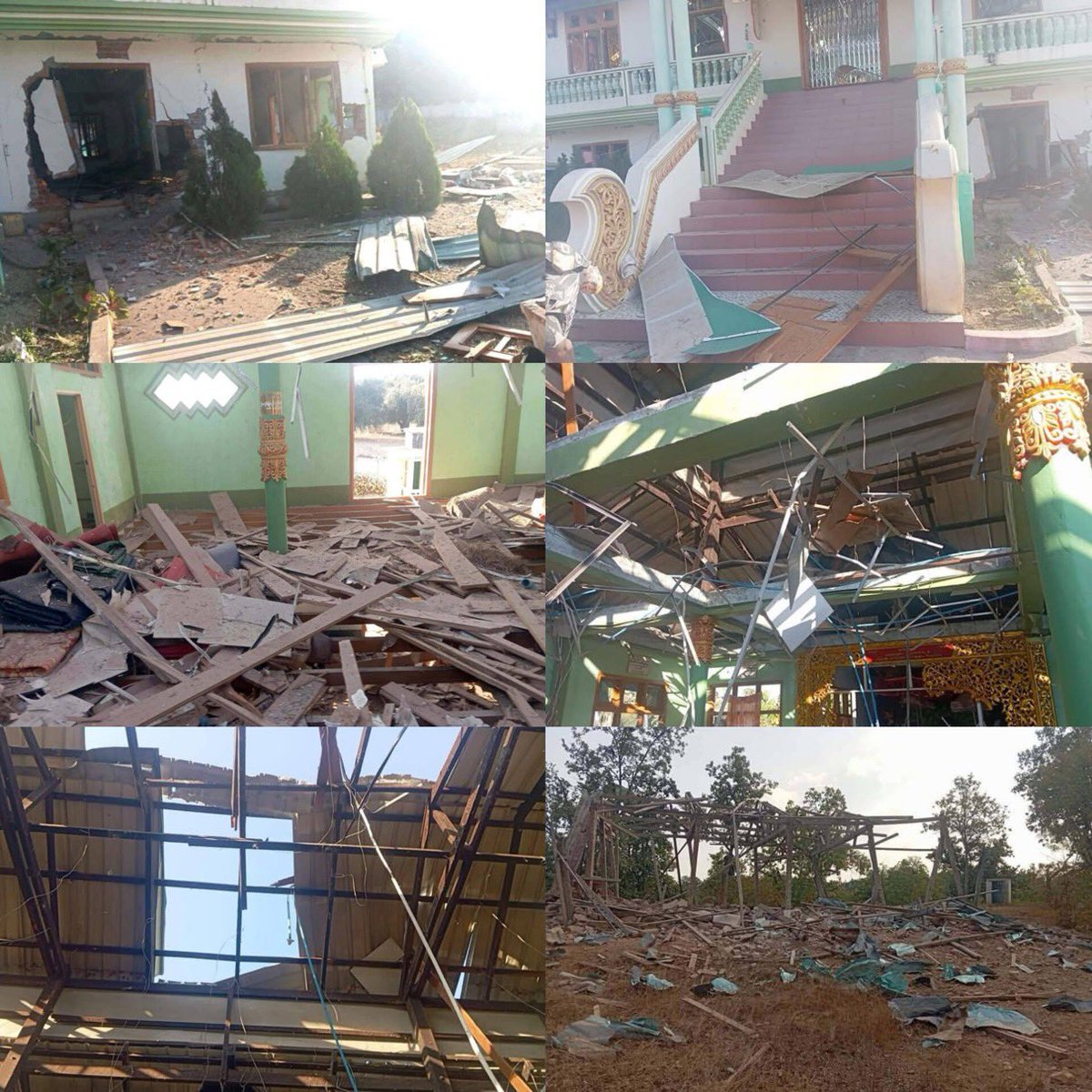 scarlletnn's tweet photo. The military council intentionally targeted war evacuate person & attacked the monasteries, where they were refuge in #KaNi & #WetLet Tsp by heavy artillery fired & Gyrocopter,3 civilians have been died by SAC attack .
#2026Jan16Coup
#WhatsHappeningInMyanmar
#WarCrimesOfJunta https://t.co/ZxFSamv9HM