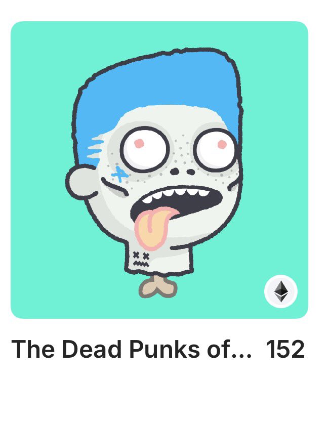 dpunk_eth's tweet image. DEAD PUNKS 👀👀 What you’ve got 💀🌈

@DECAPINATION just airdropped a shit tonne of art to minters and lowered mint price to 0.001eth.

If you sleep this time, you’ve really fked yourself good and proper.

TRANSCEND punk mfers 💀