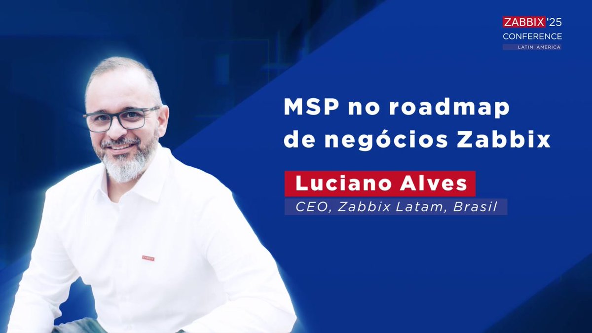 A Zabbix Conference Latam 2026 acontece entre os dias 29-30 de maio, em São Paulo. Prepare-se para a edição deste ano relembrando as palestras de 2025.

📺 Confira hoje: MSP no roadmap de negócios Zabbix, com Luciano Alves, CEO - Zabbix Latam: youtube.com/watch?v=ejbsrv…