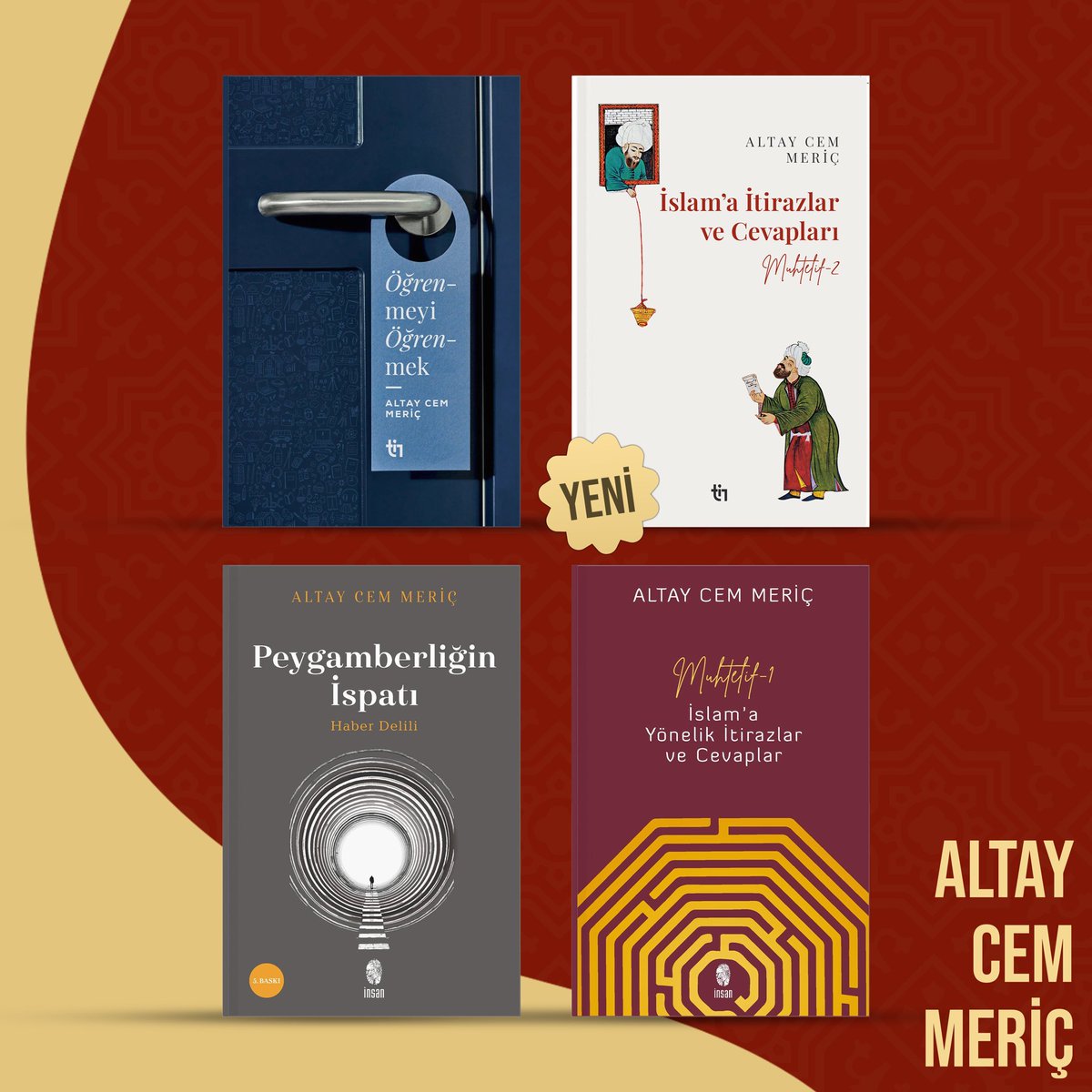 📚 ALTAY CEM MERİÇ KİTAP ÇEKİLİŞİ! 📚

Muhtelif serisi ve diğer harika eserlerinden tam 4 kitap seti hediye ediyorum! 🔥

Katılım şartları çok kolay:

1️⃣ Beni takip et  
2️⃣ Bu gönderiyi  beğen ve RT yap  
3️⃣ Yorumlarda bir kişiye etiketleyin. Kimseyi bulamadıysanız <a href="/AltayCemMeric/">Altay Cem Meriç</a>