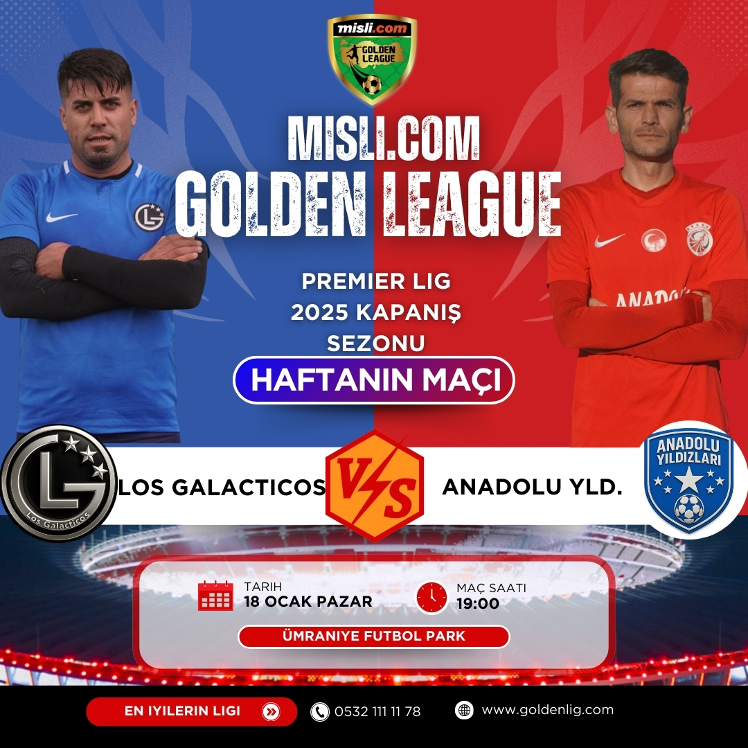 Misli.com Golden League / 2025 Kapanış Sezonu / Premier Lig’de 18. Haftanın En Kritik Mücadelesi.

Sizce bu önemli karşılaşmada kazanan taraf hangi takım olur?

#eniyilerinligi #goldenlig #goldenleague #futbol #halısaha #2025kapanışsezonu #premierlig #roadtoantalya