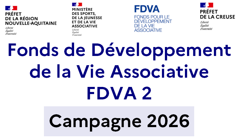 Image de Préfet de la Creuse - #Association | La campagne 2026 de subvention FDVA2 est ouverte du 16/01 au 15/03 inclus. Cette camp
