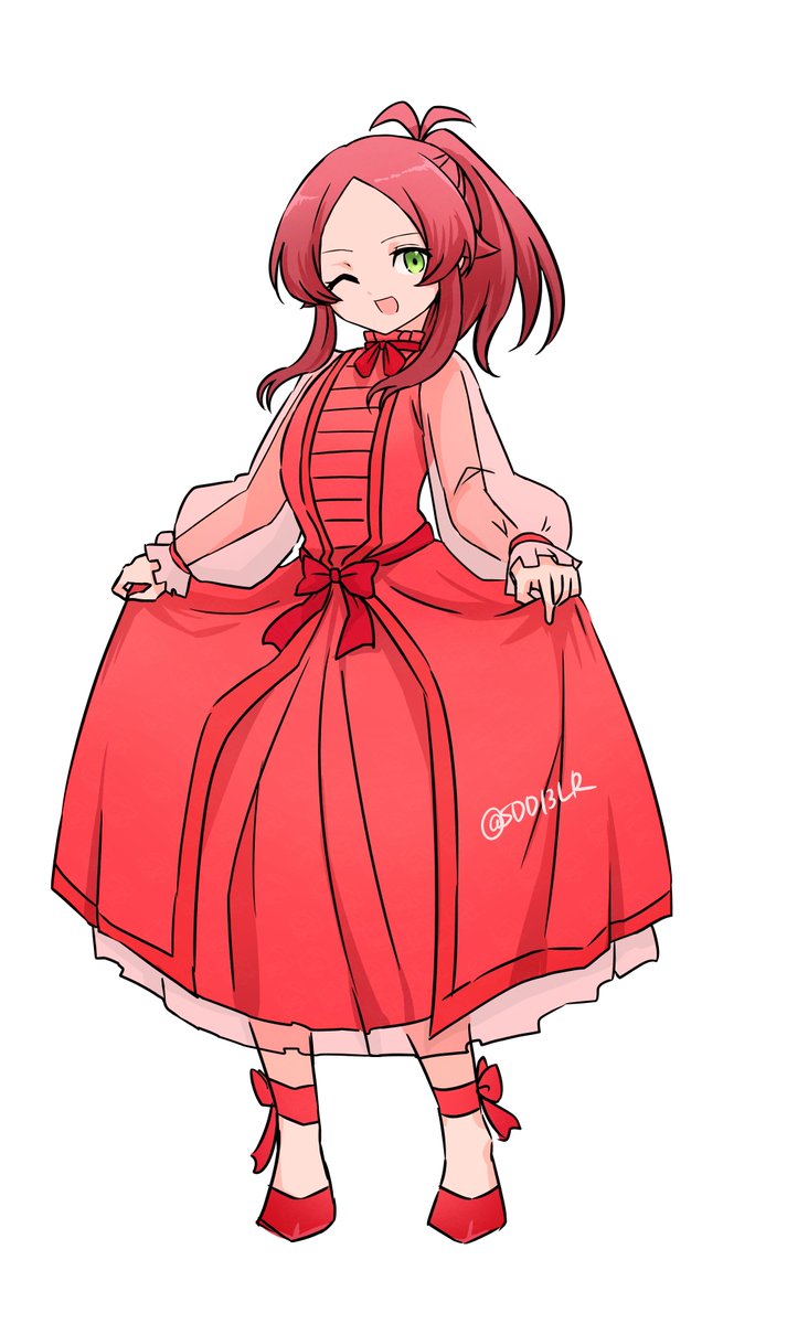 SDD13LR's tweet image. 5周年記念の絵を見ていたら、他キャラにもそれっぽいのを着てもらいたいな～と思って描いた物です