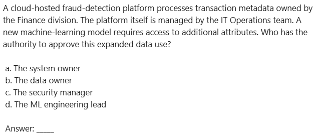 Adam_ITProTV's tweet photo. Welcome to the #cissp 'Q of the D' !!!!
Question 1690 / Day 1690 - DOMAIN - Asset Security: (correct answer to be provided tomorrow… YES, on #smartsaturday) Show how smart you are & post your answers #cisspsuccess #isc2 #themoreyouknow https://t.co/M13Ymdrii7