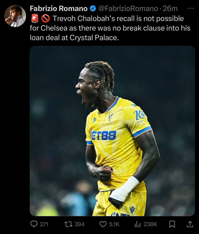 CpfcSavage's tweet image. "I'm not inventing anything". Except:
- "Chalobah not having a break clause"
- Guehi "here we go" yet never went
- Chelsea "activating" Olise's release clause
Maybe if you didn't get so much wrong people would believe what you say 👍
