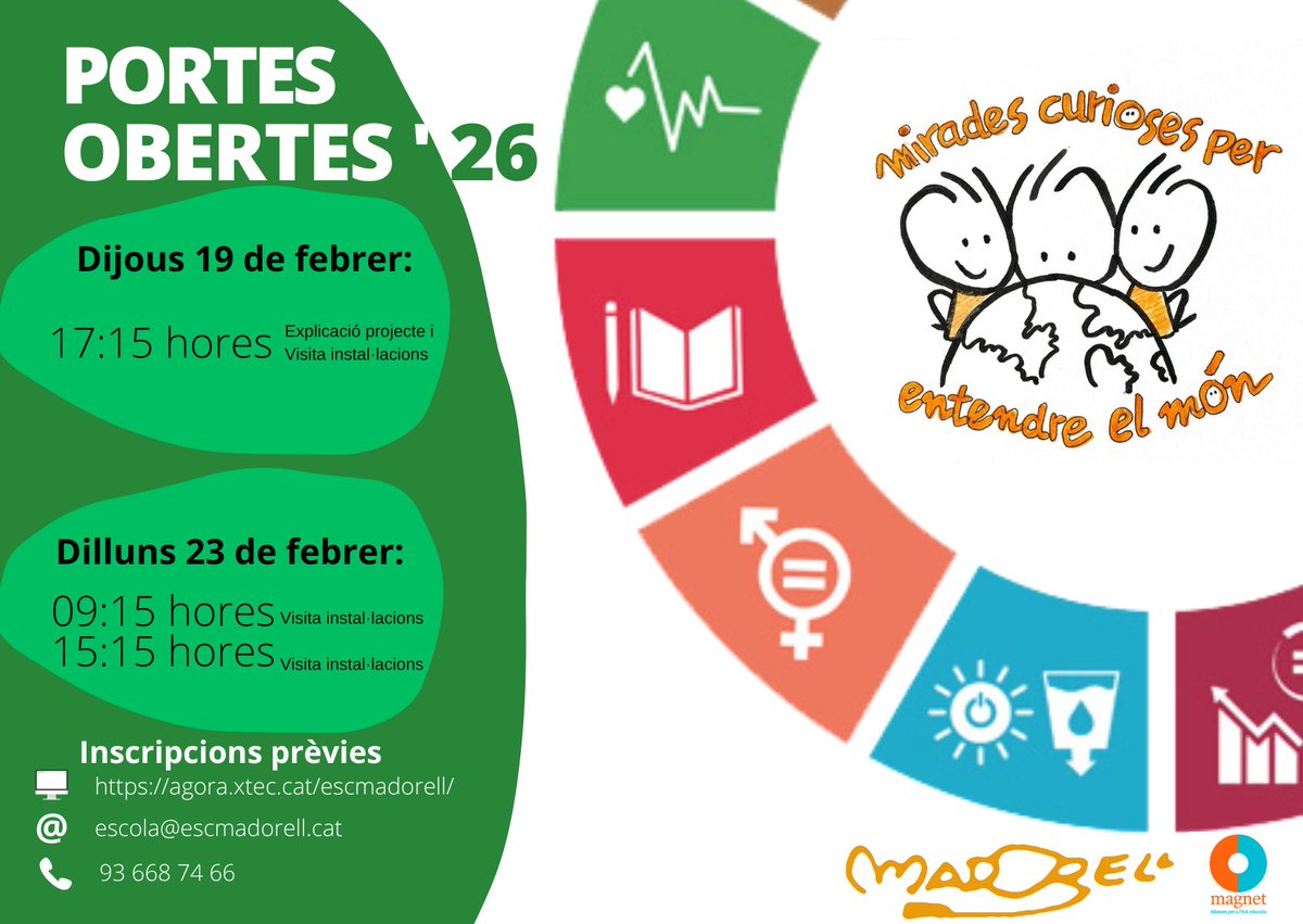 EscolaMadorell's tweet image. @aliancesmagnet @educaciocat #molinsderei #somMadorell