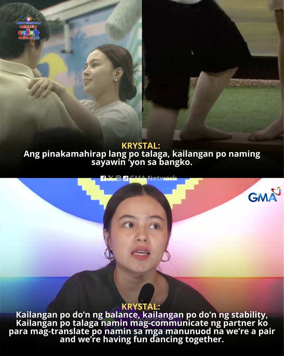 gmanetwork's tweet image. #PBBCollab20FilipinianaMoves: Kaya niyo 'yan Krystal and Clifford! ✊🏻

Watch #GMAPBBCollab on weekdays at 9:40 PM and on weekends at 6:15 PM on GMA! 

For PBB All-Access Livestream, visit: GMANetwork.com/PBBLivestream