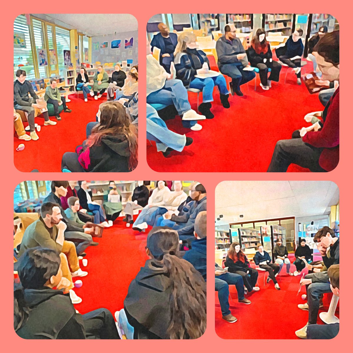 Une belle rencontre entre adultes et élèves du bookclub lors d'un goûter lecture. Les retours sur les lectures offertes aux adultes par les élèves ont permis des échanges, de belles découvertes, le tout agrémenté de quelques friandises. Merci à toutes et tous pour ce beau moment.