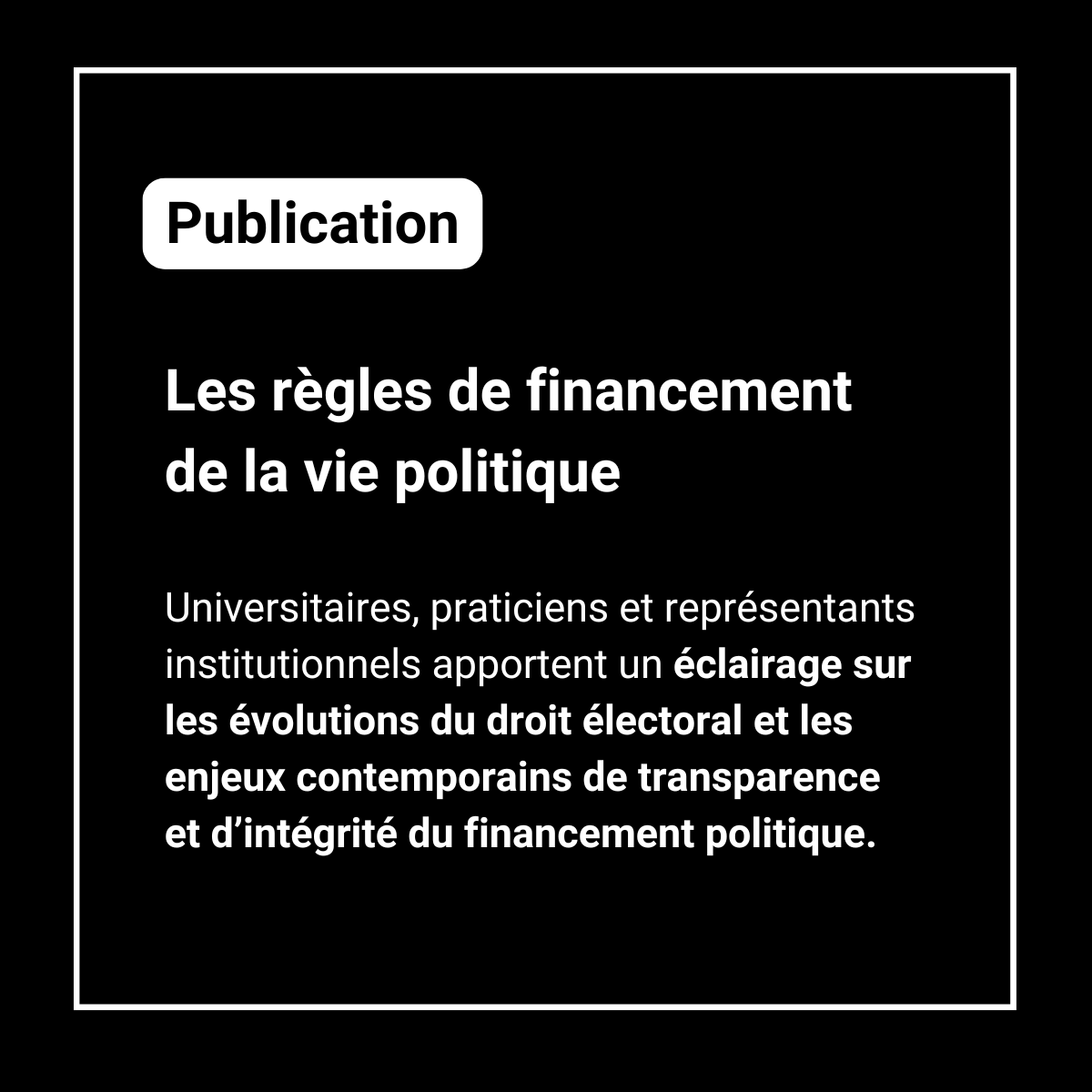 cnccfp_officiel's tweet photo. 📢Le 15 janvier 2026, une Rencontre de la CNCCFP a été consacrée à la publication des actes (éd. Dalloz📘) du colloque sur les règles de financement de la vie politique organisé au Conseil constitutionnel.
👉 https://t.co/SlMC7BiRVt
#LesRencontresDeLaCNCCFP https://t.co/XTkMl7GS1s
