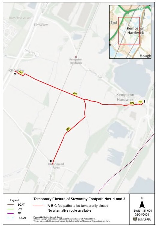 News! Public footpaths across the Universal Studios UK site close from 28th Jan!