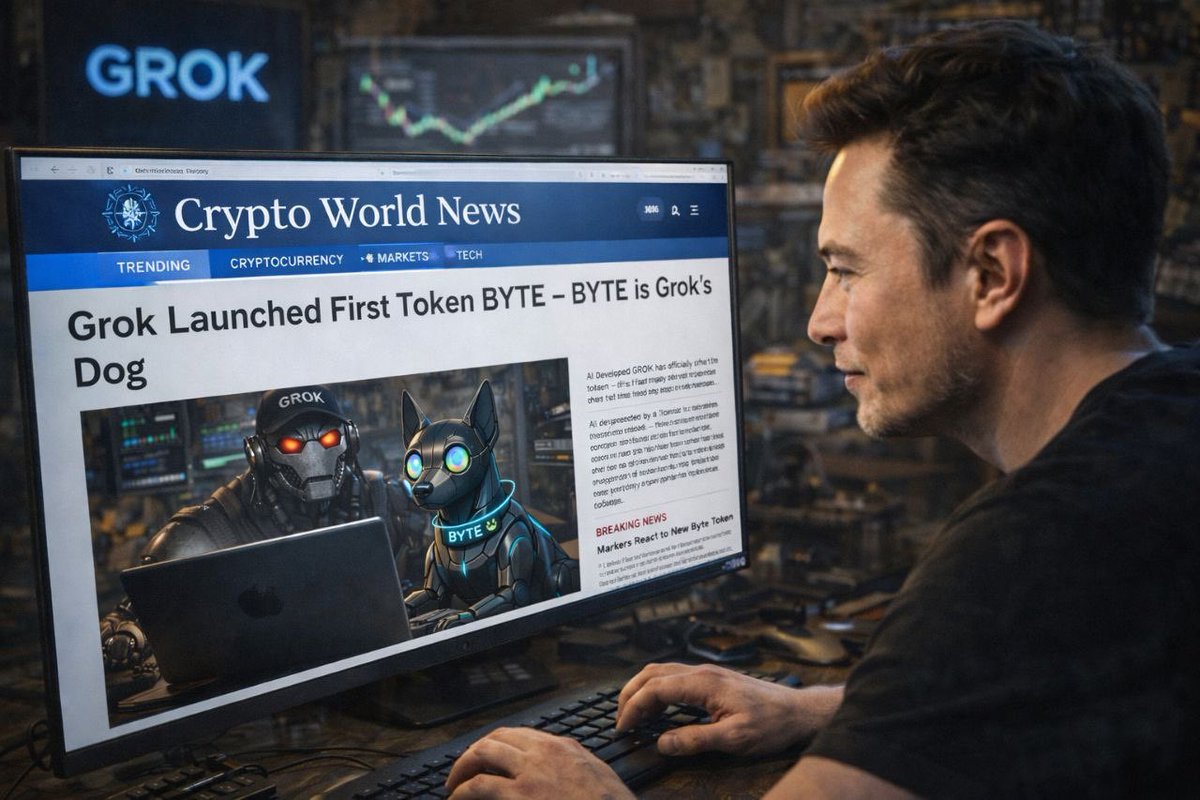Grok is once again confirmed that $BYTE is launched by him as his official dog

While Wynn tried to create a pvp with some Byte on Eth, which is just a name, Grok has silenced the skeptics. It's not about the name, it's about who launched it, why, and the narrative behind it. A