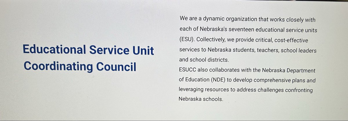 Spending the morning at <a href="/ESU_10/">ESU10</a> for the <a href="/ESUCC/">ESUCC</a> Board Meeting.  Great information and topics on the agenda - focused on serving Nebraska students, teachers &amp; staff, administrators, and districts.  Thanks for including <a href="/NCSAToday/">NCSA Today</a>!