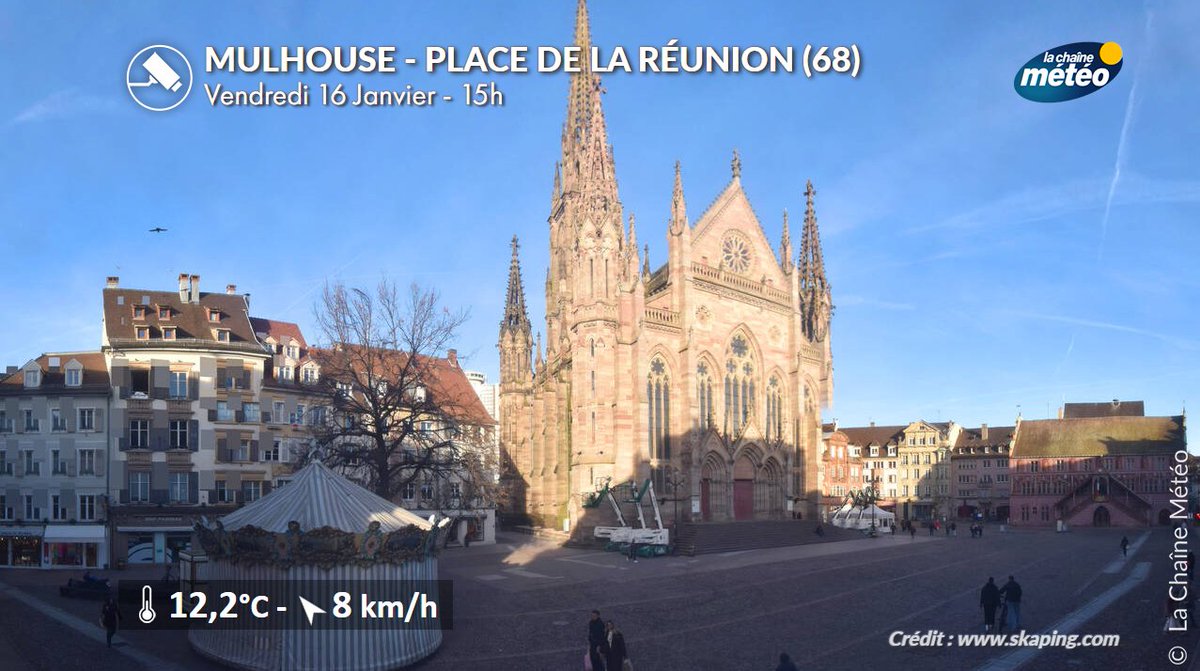 lachainemeteo's tweet image. Grande #douceur en #Alsace cet après-midi avec des températures maximales qui atteignent 15°C, et un soleil bien généreux ! Les températures sont pratiquement 10°C au-dessus des normales de saison pour la région.