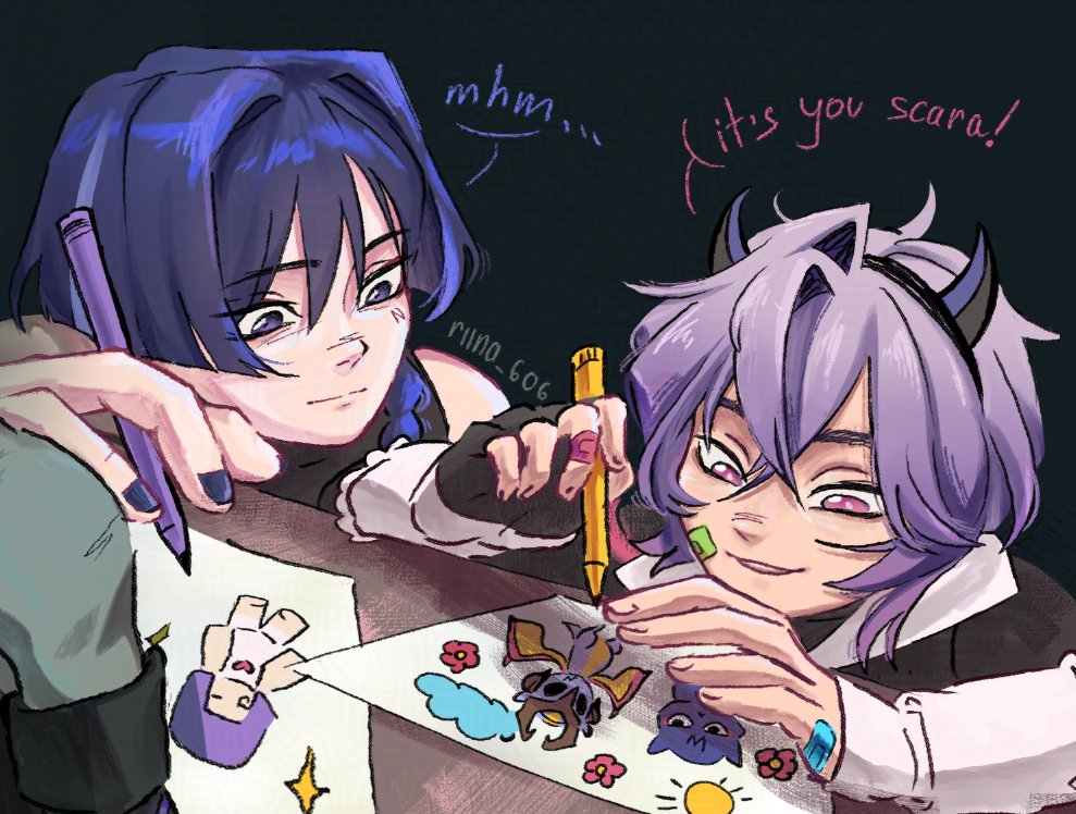 Arcane AU pt.6  
One of the peaceful moments
#GenshinImpact #durin #scaramouche #原神