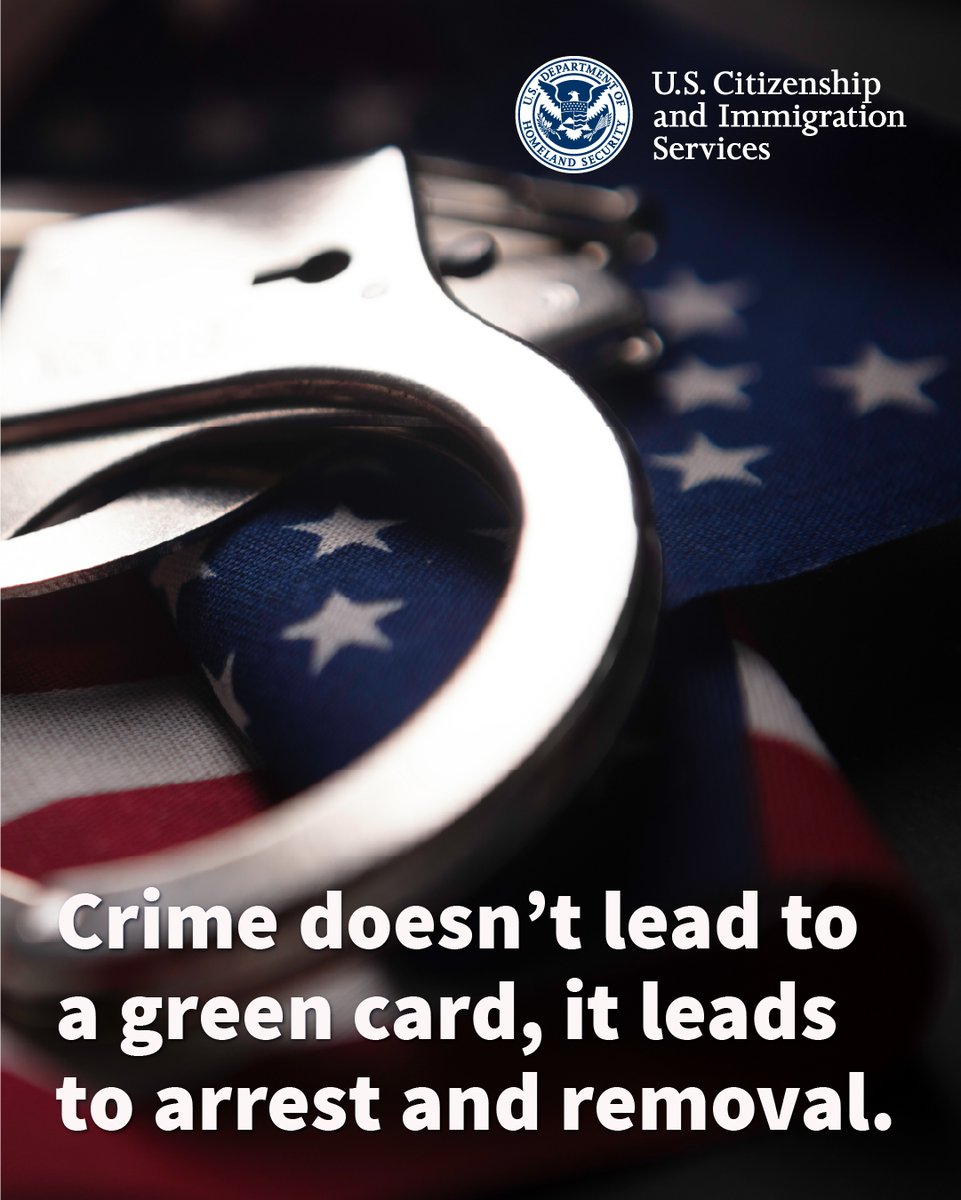 USCIS's tweet image. During a Green Card background check at our office in San Jose, California, two simultaneous layers of screening revealed a shocking discovery: 

The applicant was wanted for homicide by the Mexican government! 

@DEAHQ @ICEgov and @USMarshalsHQ are now taking care of it.