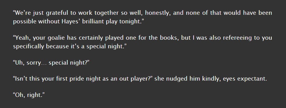 mareastralis's tweet image. Are you proud of yourself?

🌈Pride Night for the Ottawa Centaurs
🌈Short One Shot
🌈Shane introspection

archiveofourown.org/works/77746426