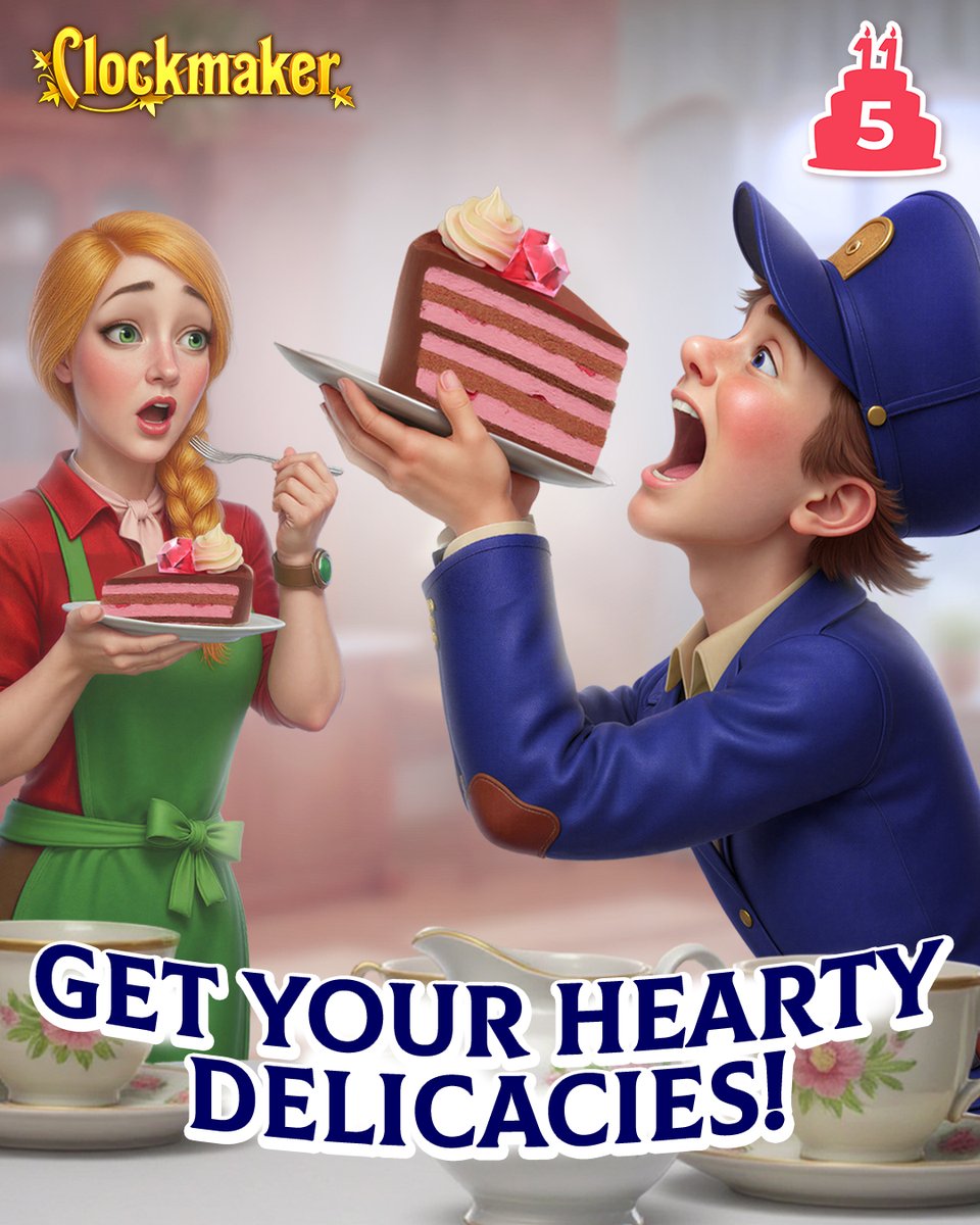 ClockmakerGame's tweet image. 🧁 𝐆𝐫𝐚𝐛 𝐲𝐨𝐮𝐫 𝐆𝐈𝐅𝐓 𝐚𝐧𝐝 𝐞𝐧𝐣𝐨𝐲 𝐭𝐡𝐞 𝐇𝐞𝐚𝐫𝐭𝐲 𝐃𝐞𝐥𝐢𝐜𝐚𝐜𝐢𝐞𝐬! ➡️ play.belka-games.com/twi

Ready to merge some tasty items? 😋 Then step into Louise’s tavern and take part in an exciting event brimming with rewards!

#mobilegames #mobilegame #clockmaker