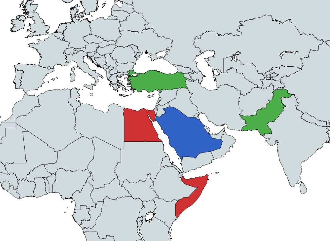 Look at the map. a) US AFRICOM HQ is in Djibouti at the bottom of the Red Sea. b) see Israel. c) Pakistan has nukes. d) Turkey. Q: Should US reconsider aid to Egypt &amp; F-35s to Turkey?