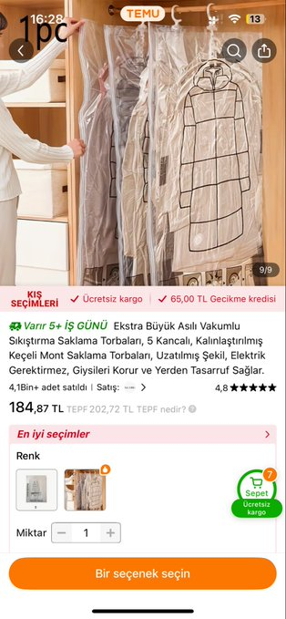 borsambogasi's tweet photo. YUHH!

Şimdi birisi şu aradaki fiyat farkını açıklasın!

Şunu TEMU'da 185₺'ye satan da kar ediyor. 

Aradaki fark 2.088 TL.

Gümrük vergisi, kar marjı, kargo bedeli, koli gibi şeyleri dahil etsen bile kar oranın en az %500.

Bu aç gözlülük değilde ne?
Hâlâ bu şirketlere boyun eğmeye devam mı edeceğiz?