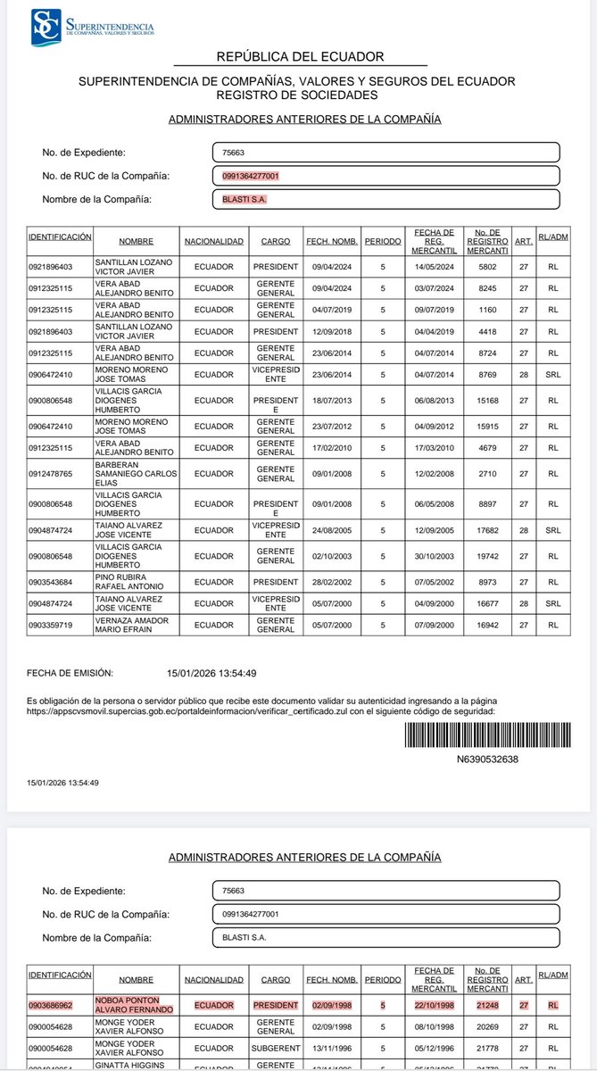 JAGonzalvear's tweet image. #CasoBlasti
Hoy el país tiene derecho a saber quiénes estarían detrás de las redes del narcotráfico que tanto daño le hacen al Ecuador.

El 27 de marzo de 2025 fue detenido un contenedor con 2,3 toneladas de cocaína en el puerto de DP World – Posorja. Al realizar la trazabilidad