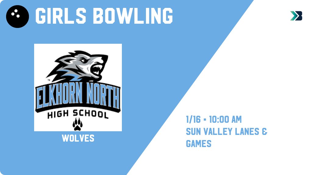ENHS_Activities's tweet image. Girls Bowling (Varsity) Meet Day! - Check out the event preview for the Elkhorn North High School Wolves. It starts at 10:00 AM and is at Sun Valley Lanes &amp;amp; Games Sun Valley Lanes. gobound.com/ne/nsaa/gbo/20…