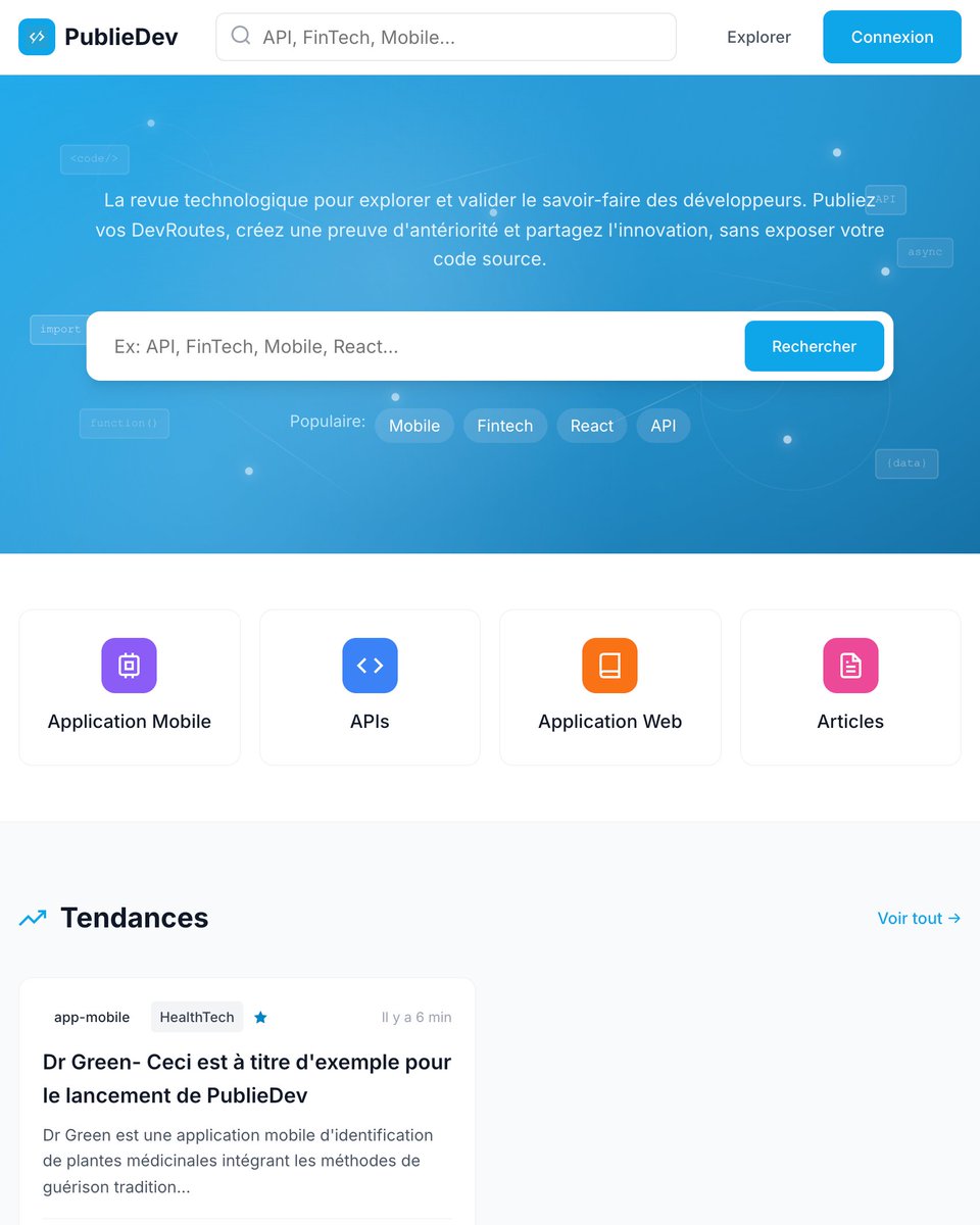 Article du jour est en ligne👇🏾
thedayinfo.com/blog/publiedev…

Titre: PublieDev, la revue technologique à comité de lecture des développeurs. 

Bonne lecture à vous !

#TheDayInfo🤔 #PublieDev