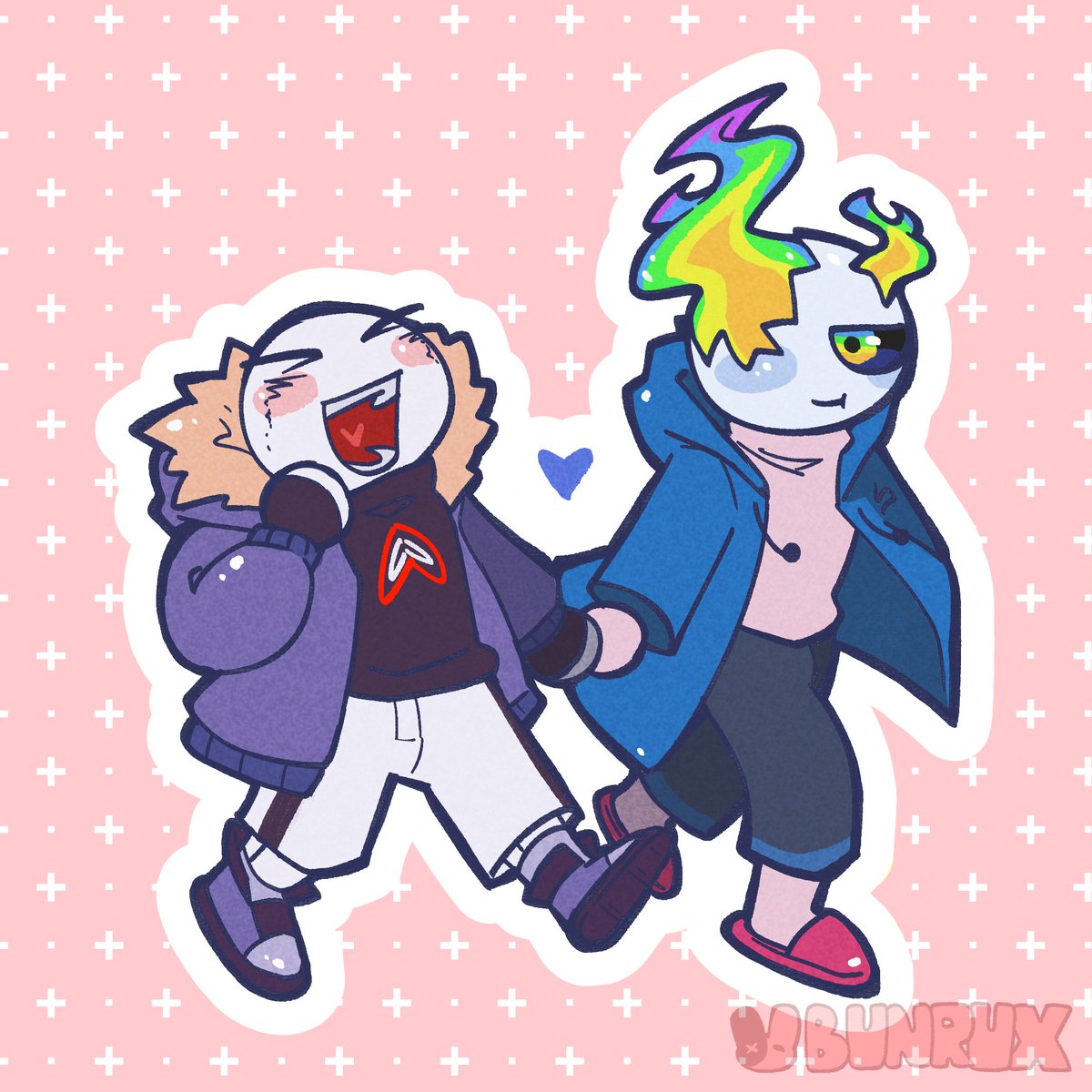 thebunrux's tweet image. I heard these two were canon now  
... I like them  

Killer - Rahawabas 
Color - superyoumna

#undertaleAU #kolor