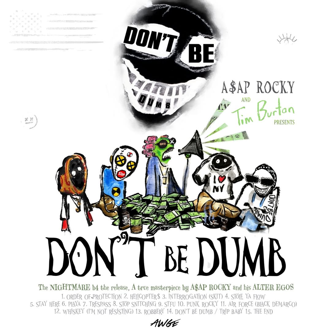 Music's tweet image. 🚨 tracklist for @asvpxrocky's new album DON'T BE DUMB 🚨