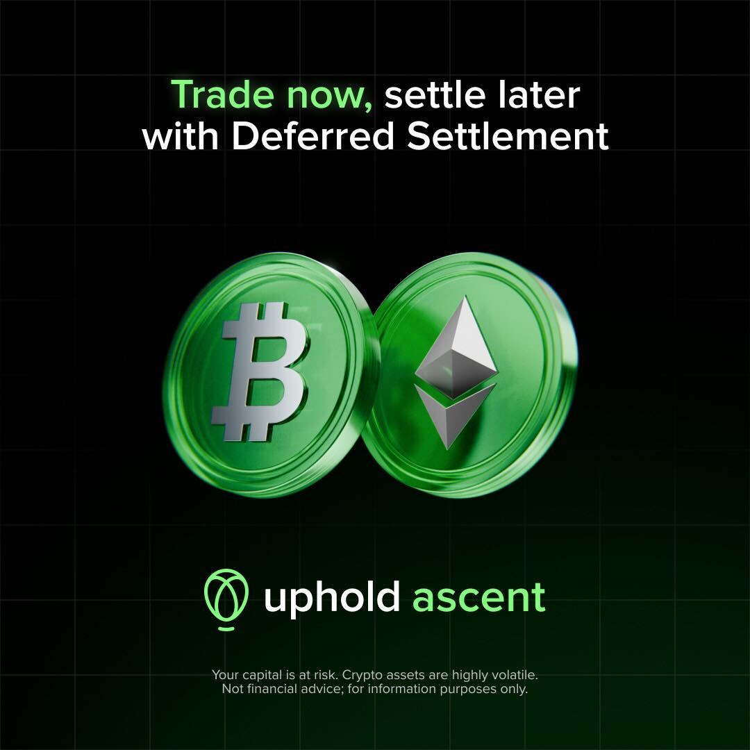 Uphold Ascent customers can now use $BTC and $ETH, alongside fiat and  stablecoins, as collateral to trade without pre-funding. Eligible Ascent  users trading OTC can act quickly in the market, trade now