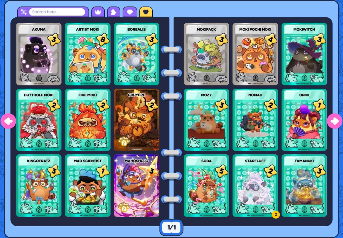 TipsyPipz's tweet photo. It has been a great journey with @Moku_HQ from giving us free gatcha stuff to having a game I really did not roll anything good from eggs, packs, etc but I have to say even thou nothing legendary other than the promo cards, I can say I have a binder 1 of 1 Moki #GrandArenaBinder https://t.co/yEKEc2li4F