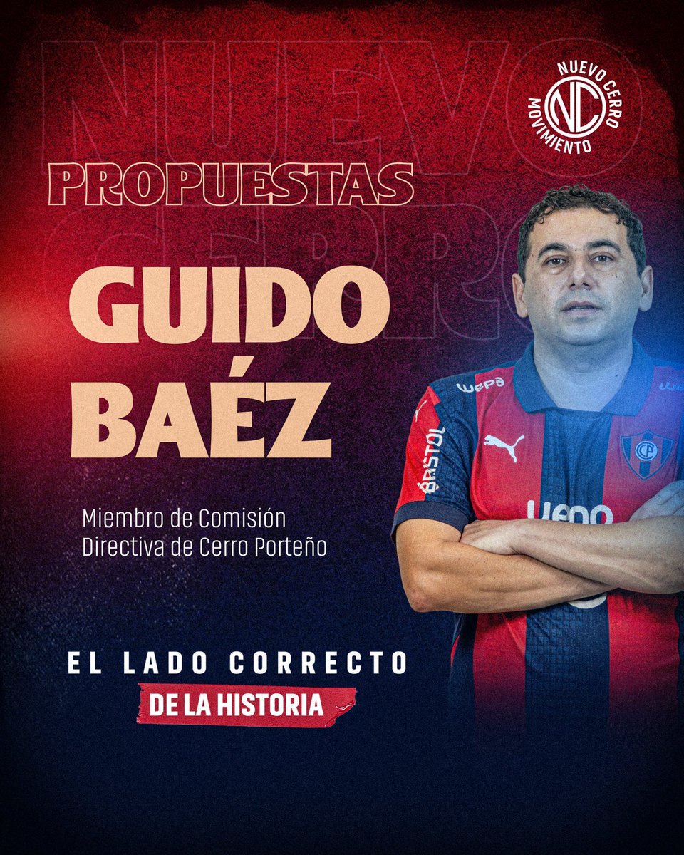Que gane el movimiento Nuevo Cerro es fundamental especialmente por él, tipo laburador si los hay Guido Baéz.