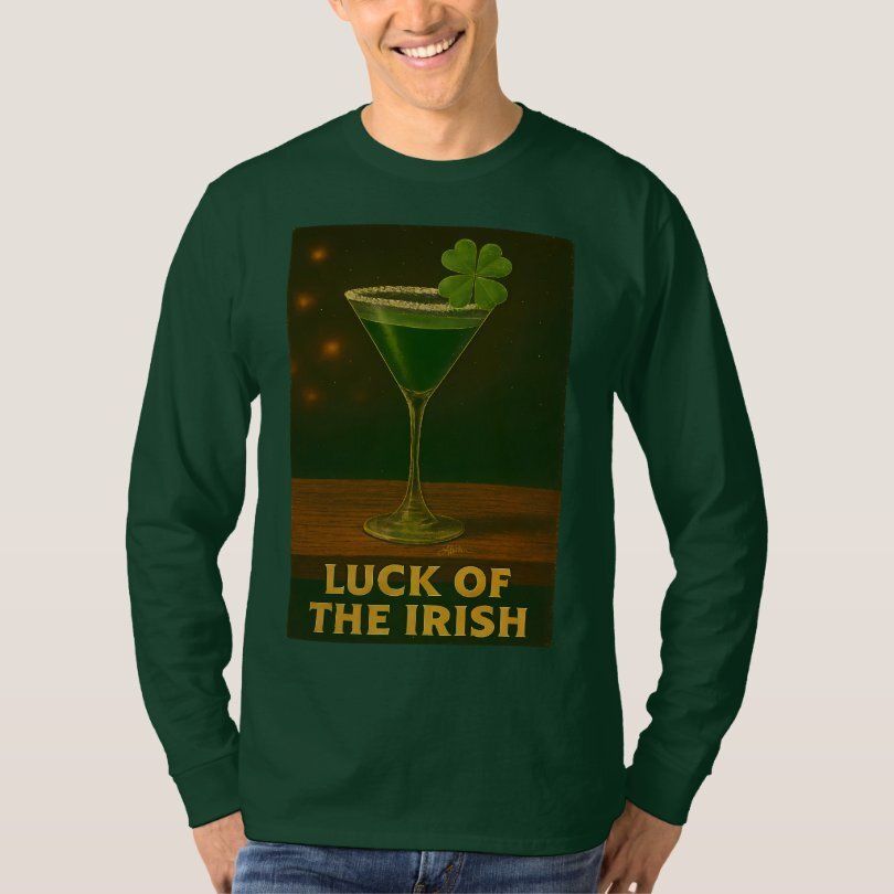 LeeHillerDesign's tweet photo. ☘️🍸☘️🍸☘️
Luck Of The Irish 4 Leaf Clover Irish St. Patrick's Day Martini long sleeve #tshirts
His: https://t.co/OVzr04eNg0

Hers: https://t.co/ZKIUd9IVLT
#midcentury  #4leafclover #martini #green

#StPatricksDay Collection: https://t.co/rptJwHfZl6 https://t.co/Yza4ZBwSWZ