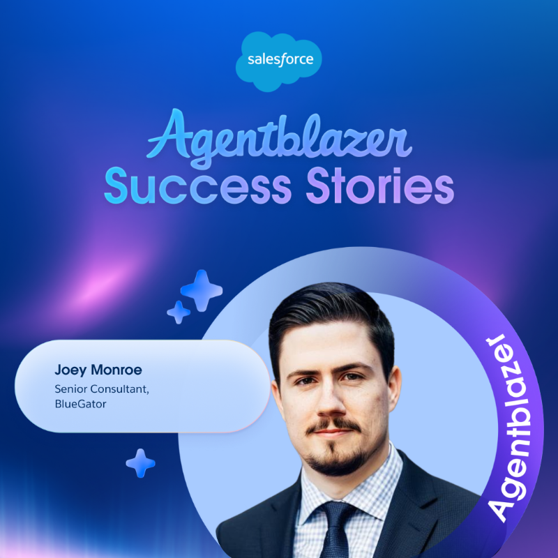 trailhead's tweet photo. ✅ Learned and deployed Agentforce
✅ Became an internal Agentforce SME
✅ Supported Agentblazers on their journey

Read Joseph Monroe's Agentblazer Story: https://t.co/5SgAtvVPmX