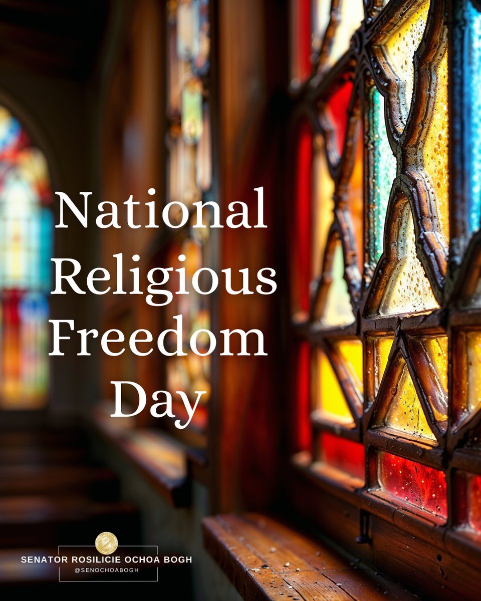 SenOchoaBogh's tweet image. National Religious Freedom Day honors one of our most fundamental rights, the freedom to practice faith without fear or government interference. Protecting this freedom is essential to a free society. #ReligiousFreedomDay #FirstAmendment