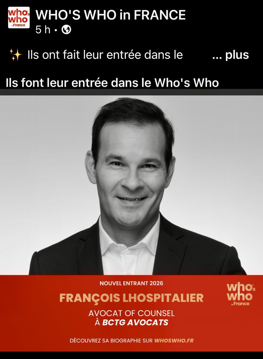 Très honoré d’intégrer le prestigieux réseau d'excellence <a href="/WhosWho_Fr/">Who's Who in France</a> !🤩

🙏 <a href="/FranckPapazian/">PAPAZIAN</a> 

#WhosWho #Réseaudesréseaux #Excellence #France #Sport #Tech #Leadership