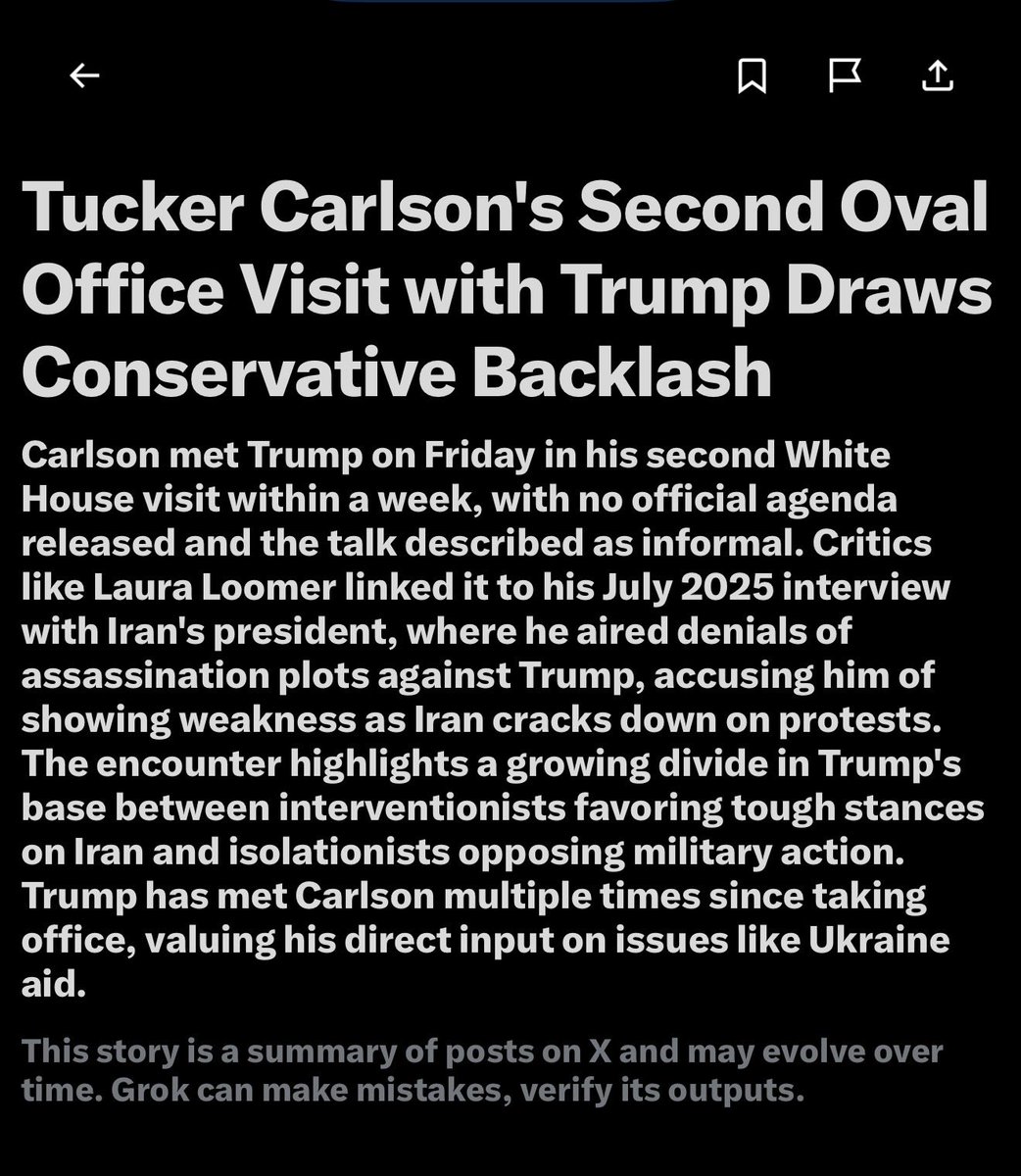 Every time Tucker goes to the White House, it trends negatively on X.