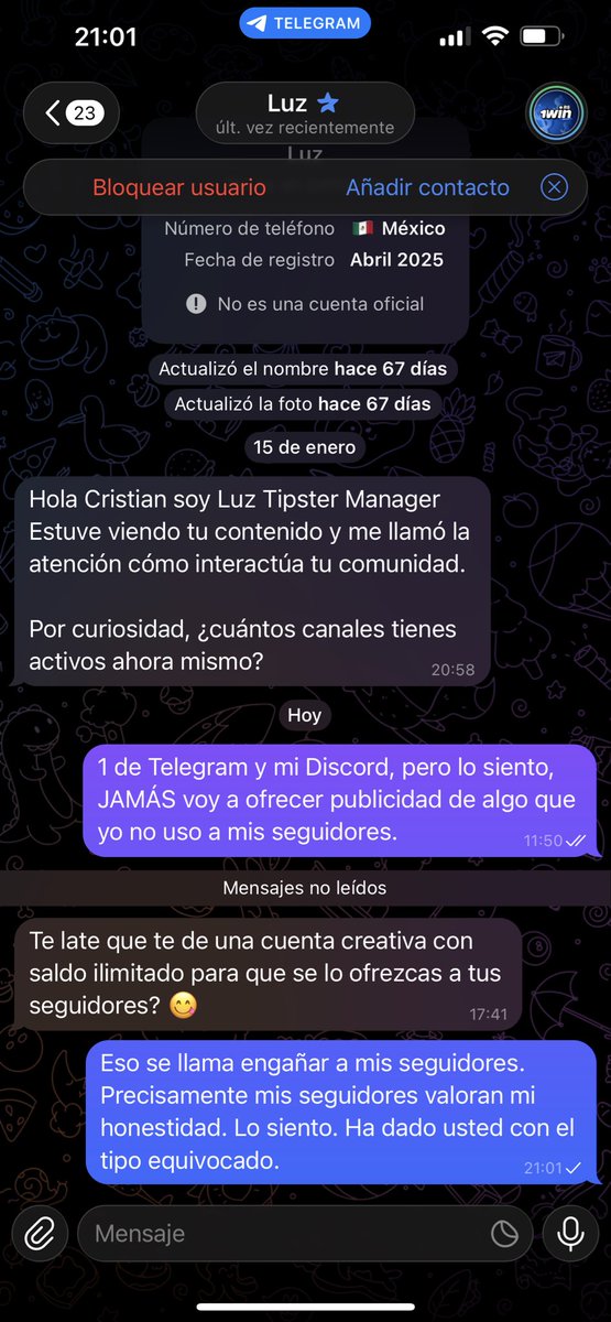 🧐🧐🧐Mirad como se las gastan en la basura de 1Win. Así después os engañan los putos vendehumos.