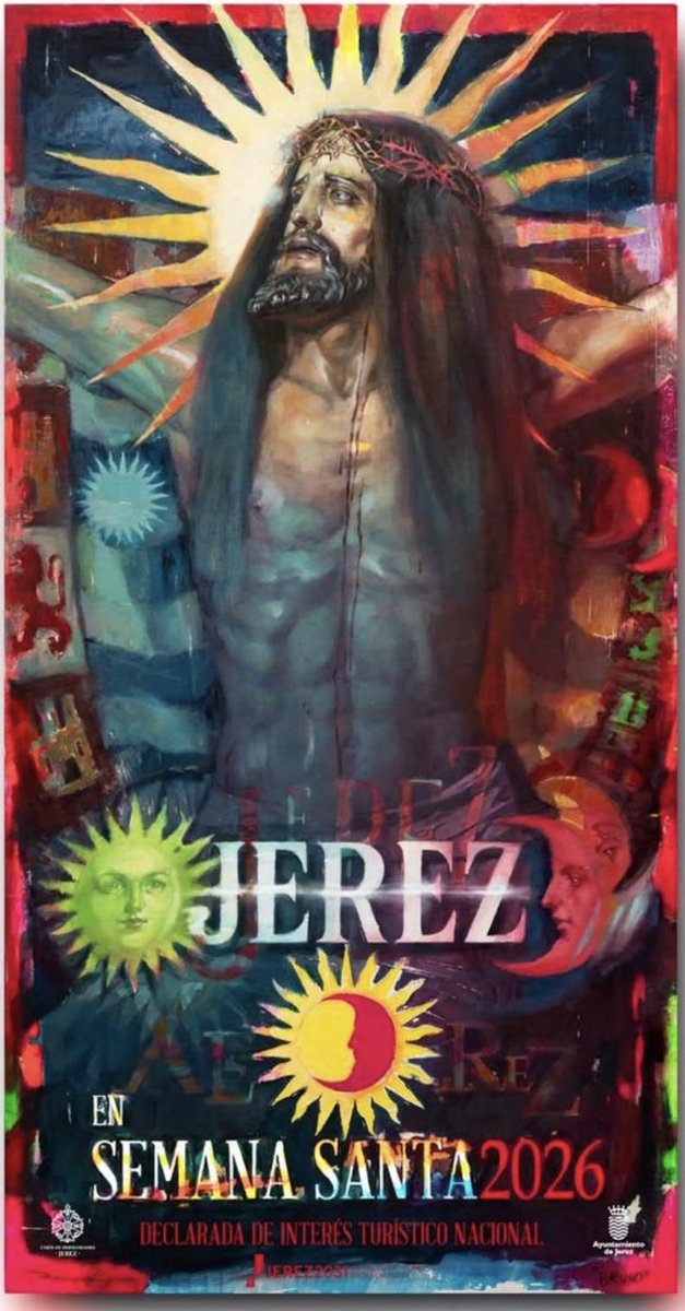 Cartel de la Semana Santa de Jerez de la Frontera <a href="/uhhjerez/">Unión de Hermandades</a> por Bruno Díaz