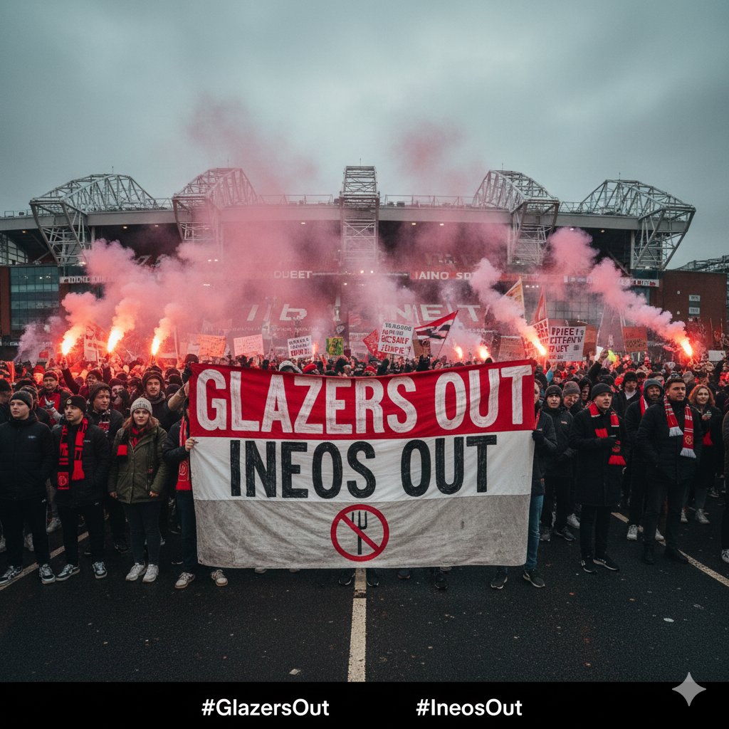 RedArmyMUTD's tweet image. Let's make this go VIRAL. Let's show how many supporters want the current owners OUT 👊🏼 

We want Glazers OUT
We want Ineos OUT 

#MUFC #INEOSOUT #GlazersOut #UnitedIsBroken